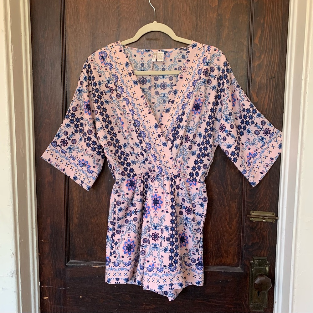 JAPNA Floral print romper playsuit jumper summer pink